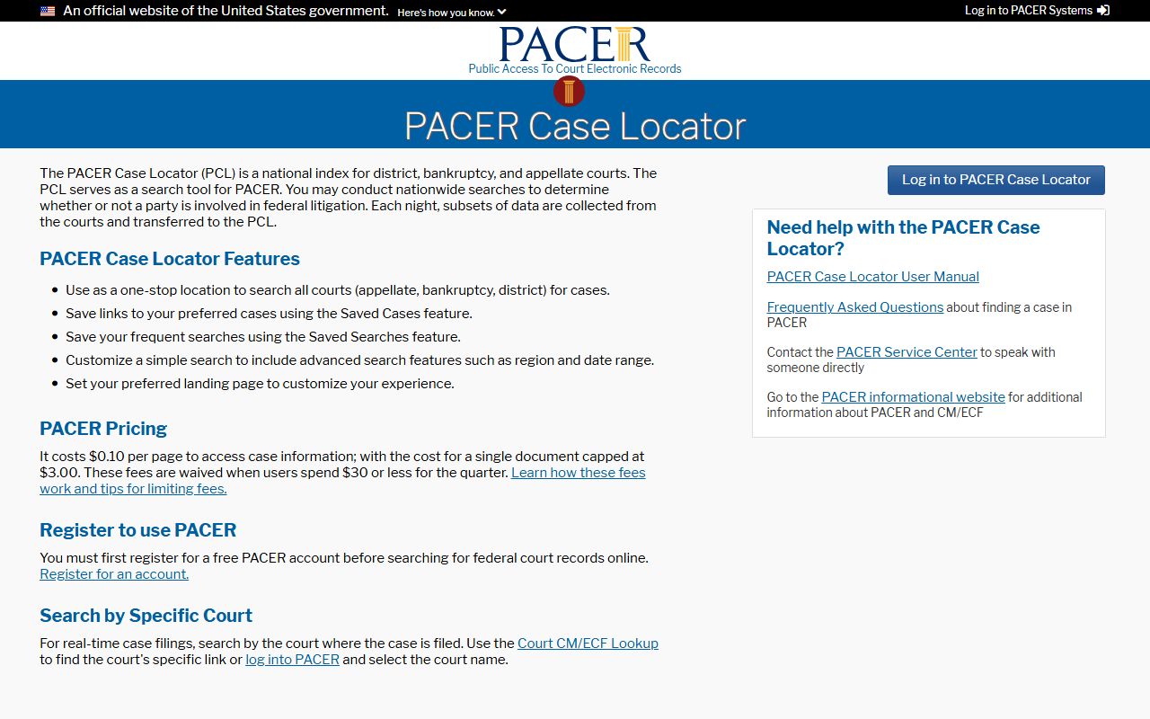 Santa Cruz County public records PACER Case Locator