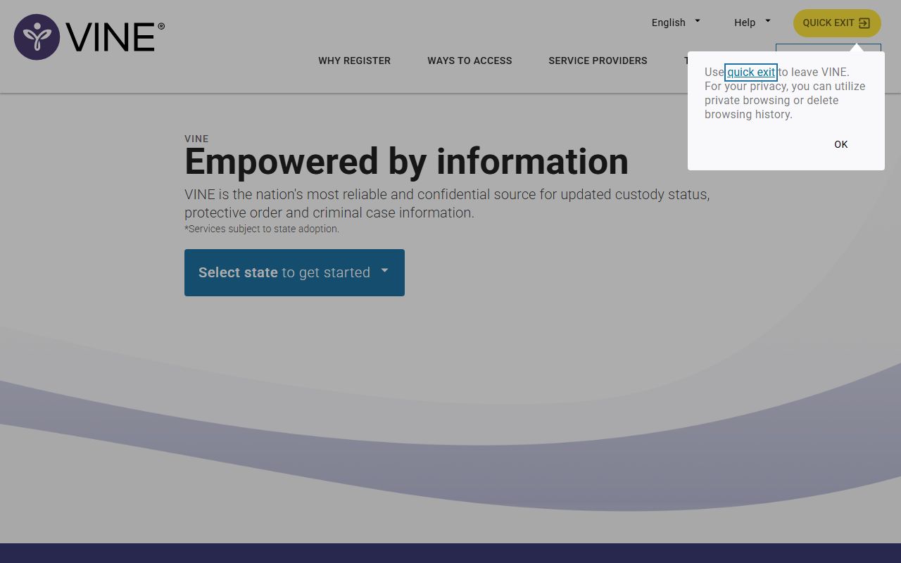 Santa Cruz County inmate population and VINELink custody status tool