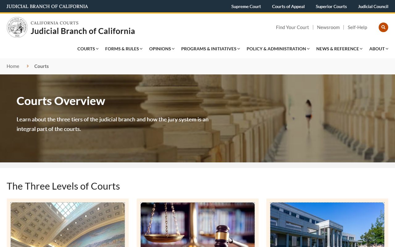Santa Cruz County public records California courts hierarchy page